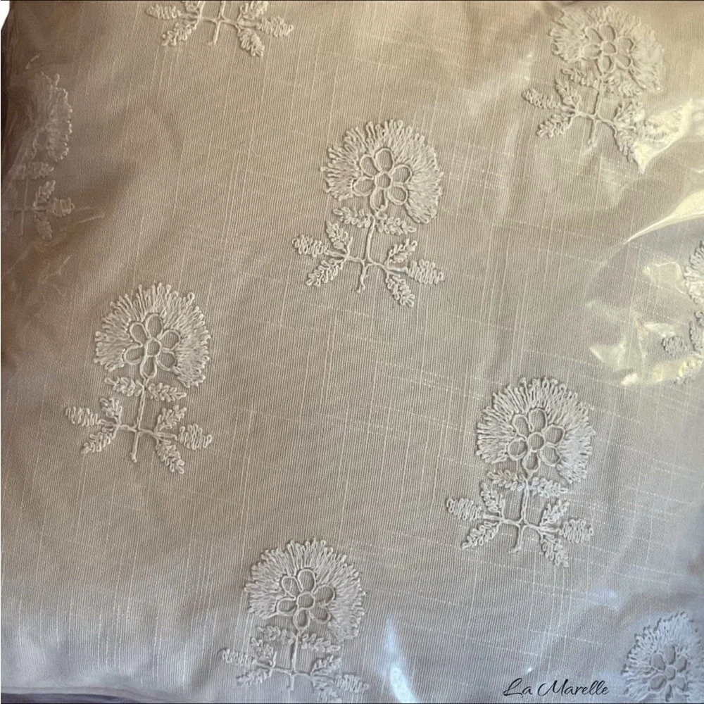 Square Embroidered Floral Decorative Throw Pillow - Threshold